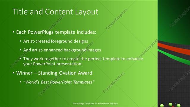 Title and Content presentation slide layout