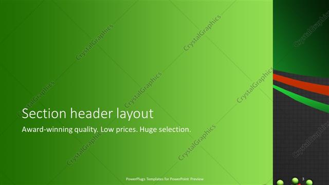 Section Header presentation slide layout