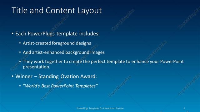 Title and Content presentation slide layout
