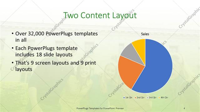 Two Content presentation slide layout