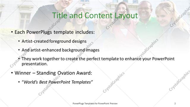 Title and Content presentation slide layout