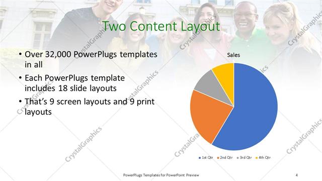 Two Content presentation slide layout