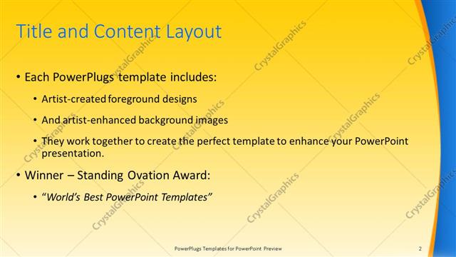 Title and Content presentation slide layout