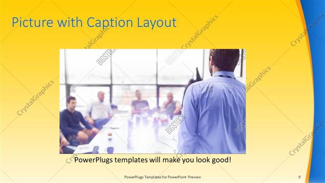 Picture with Caption presentation slide layout