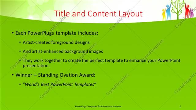 Title and Content presentation slide layout