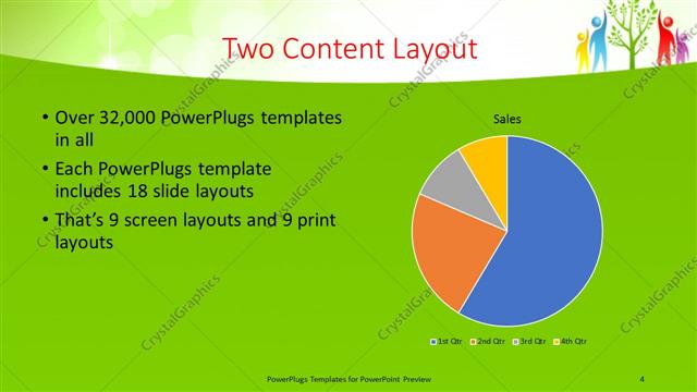 Two Content presentation slide layout