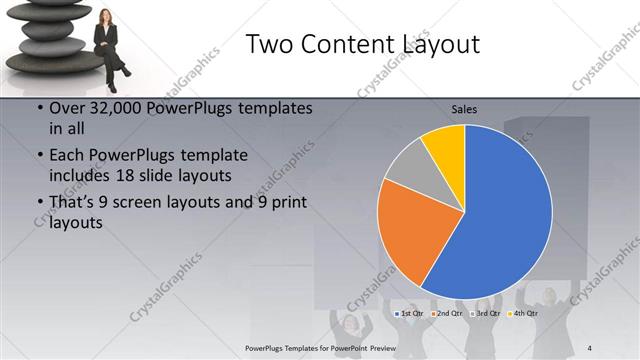 Two Content presentation slide layout