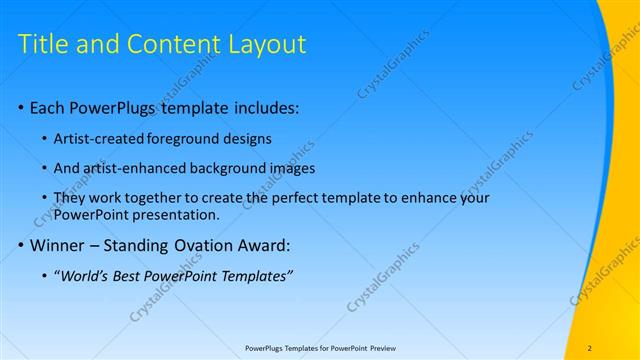 Title and Content presentation slide layout