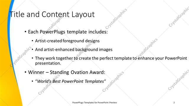 Title and Content presentation slide layout