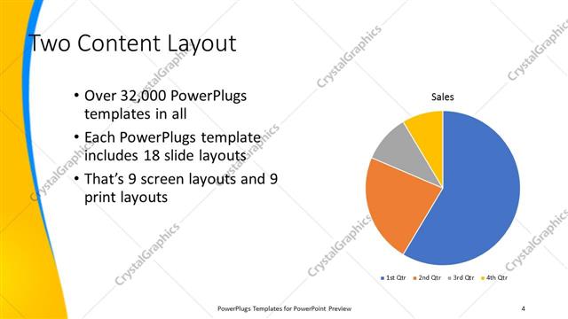 Two Content presentation slide layout