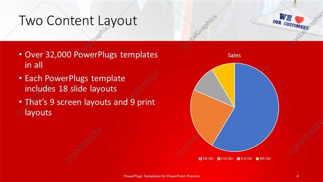 Two Content presentation slide layout