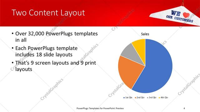 Two Content presentation slide layout