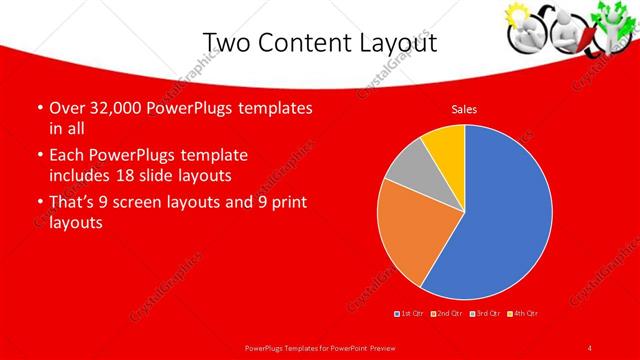 Two Content presentation slide layout