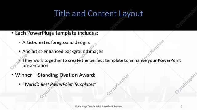 Title and Content presentation slide layout