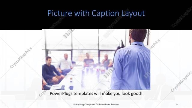 Picture with Caption presentation slide layout