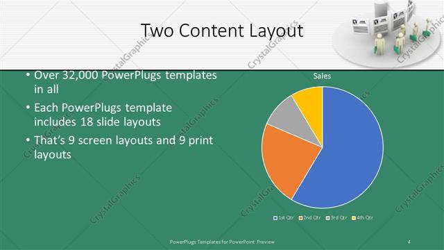Two Content presentation slide layout