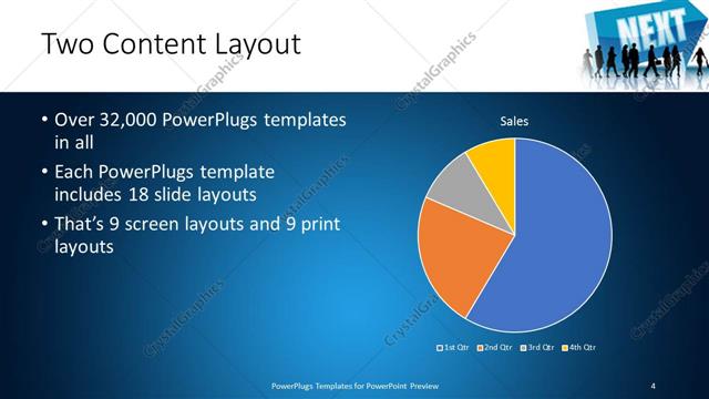 Two Content presentation slide layout