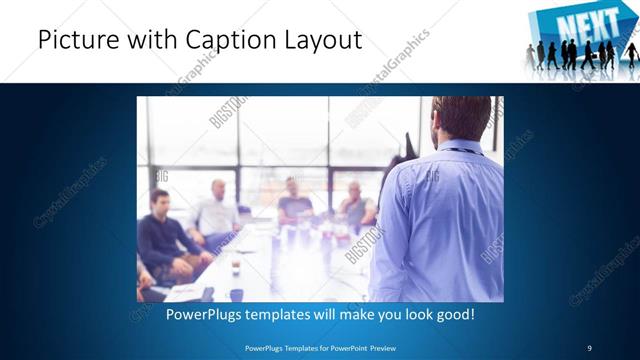 Picture with Caption presentation slide layout