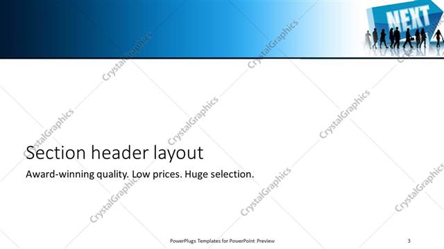 Section Header presentation slide layout