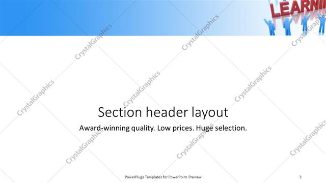 Section Header presentation slide layout