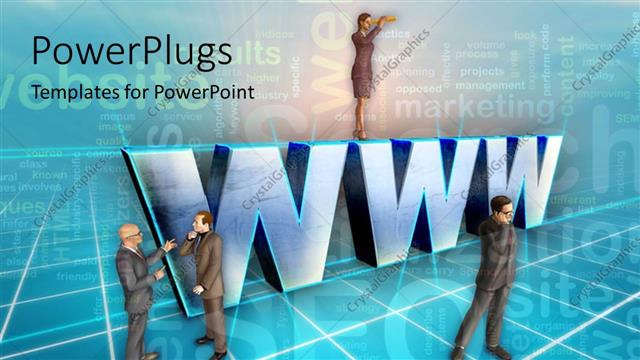  Presentation with modern - A number of people with words in background