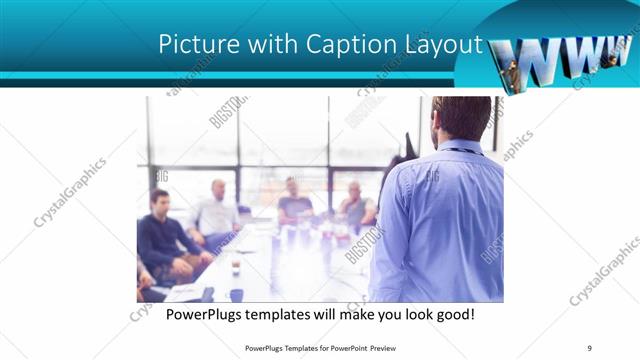 Picture with Caption presentation slide layout