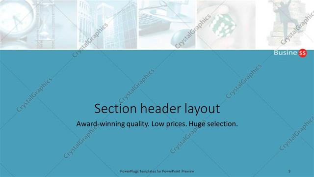 Section Header presentation slide layout