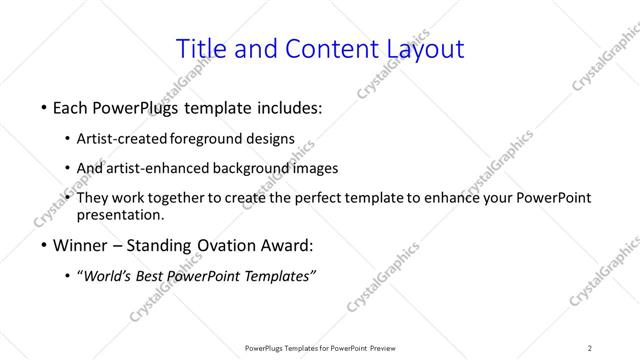 Title and Content presentation slide layout