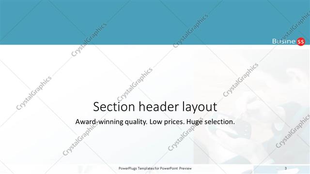 Section Header presentation slide layout