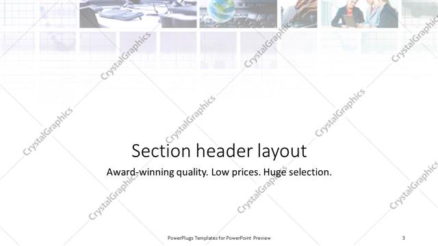 Section Header presentation slide layout