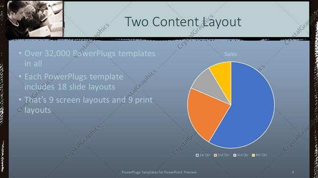 Two Content presentation slide layout