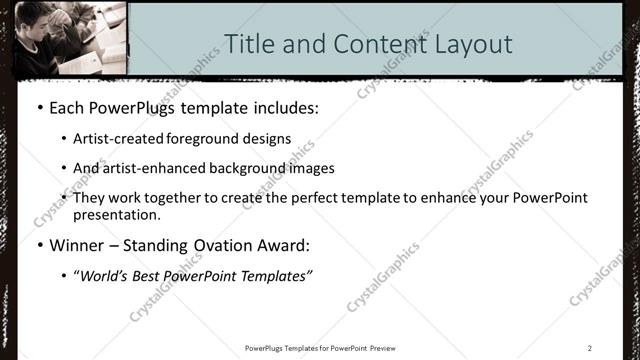 Title and Content presentation slide layout
