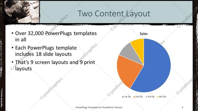 Two Content presentation slide layout