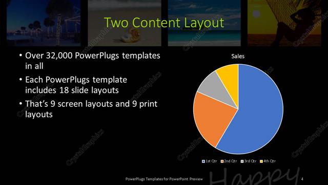 Two Content presentation slide layout