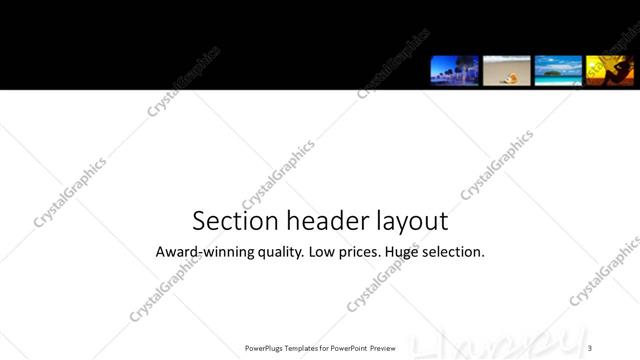 Section Header presentation slide layout