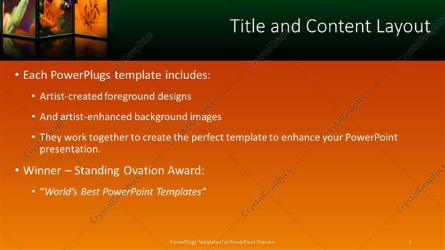 Title and Content presentation slide layout