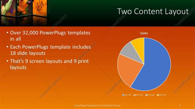 Two Content presentation slide layout