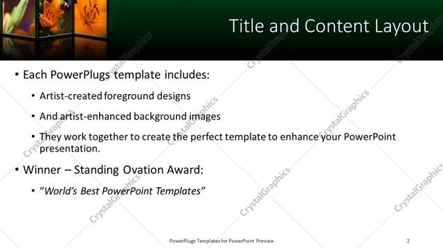 Title and Content presentation slide layout