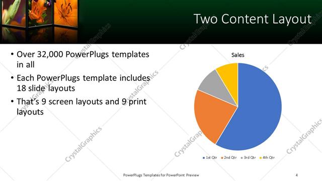 Two Content presentation slide layout
