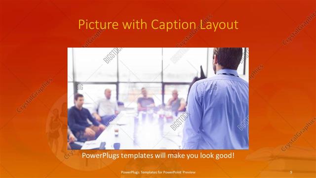 Picture with Caption presentation slide layout