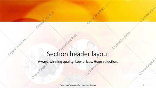 Section Header presentation slide layout