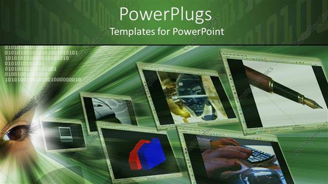  Presentation with eye - A number of pictures related to technology