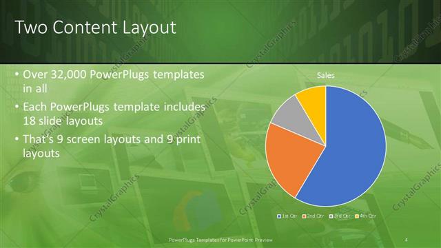 Two Content presentation slide layout