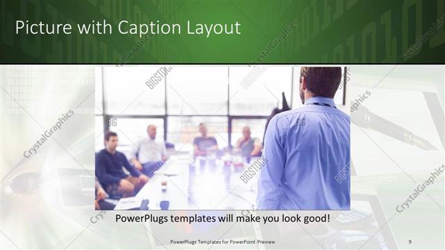 Picture with Caption presentation slide layout