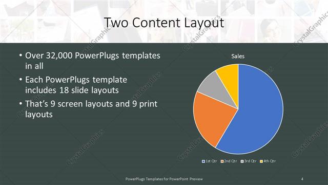 Two Content presentation slide layout
