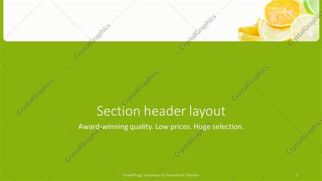 Section Header presentation slide layout