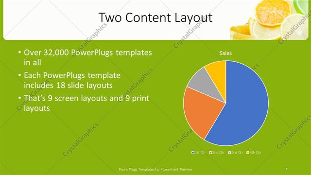 Two Content presentation slide layout