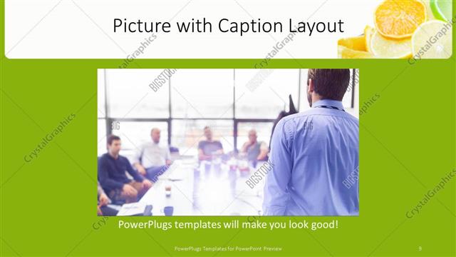 Picture with Caption presentation slide layout