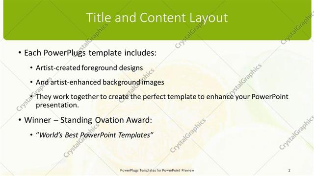 Title and Content presentation slide layout