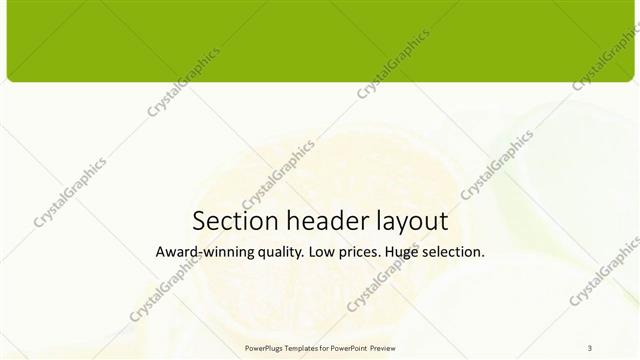 Section Header presentation slide layout